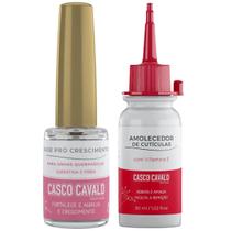 Kit 1 Base Pró Crescimento 8ml + 1 Amolecedor De Cutículas 30ml Casco Cavalo Kit 1 Base Pró Crescimento 8ml + 1 Amolecedor De Cutículas 30ml Casco Cavalo