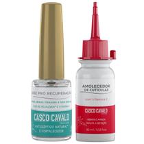 Kit 1 Base Pró Recuperação 8ml + 1 Amolecedor De Cutículas 30ml Casco Cavalo Kit 1 Base Pró Recuperação 8ml + 1 Amolecedor De Cutículas 30ml Casco Cavalo