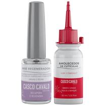 Kit 1 Base Regeneradora 8ml + 1 Amolecedor De Cutículas 30ml Casco Cavalo Kit 1 Base Regeneradora 8ml + 1 Amolecedor De Cutículas 30ml Casco Cavalo