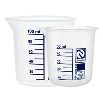 Kit 1 Becker Nalgon 100ml + 1 Becker 50ml Polipropileno