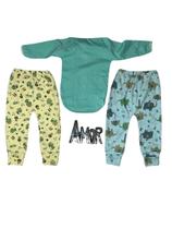 KIT 1 Body ML e 2 Mijões Vira Pé Bordados A/A KIT 1 Body ML e 2 Mijões Vira Pé Bordados A/A