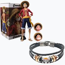 Kit 1 Boneco Luffy com 3 Rostos 28cm + 1 Pulseira Kit 1 Boneco Luffy com 3 Rostos 28cm + 1 Pulseira