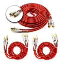 Kit 1 Cabo Rca 5 Metros S400 Vermelho + 2 Cabos Rca 1 Metro S400 Vermelho Kit 1 Cabo Rca 5 Metros S400 Vermelho + 2 Cabos Rca 1 Metro S400 Vermelho