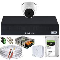 Kit 1 Câmeras 1220D C/ Audio DVR Intelbras MHDX 3004c C/HD 1 TB
