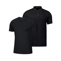 Kit 1 Camisa Polo E 1 Camiseta Gola Redonda Masculino