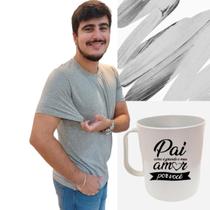 Kit 1 Camiseta Modal Anti Odor Print Rip E 1 Caneca Dia Dos Pais