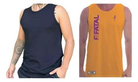 Kit 1 Camiseta Regata + 1 Camiseta Machão Fatal Surf