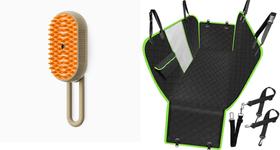 kit 1 Capa Protetora Banco pet e 1 Escova a vapor premium