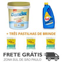 Kit 1+ Clarificante de Piscina HTH 1L, 1+ Multiação Domclor