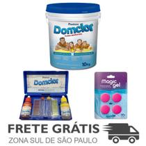 Kit 1 Cloro Granulado 10 KG + Estojo PH + MagicGel Domclor