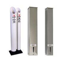 Kit 1 Coletor Duplo Água/Café + 1 Dispenser Quadrado 200ml Inox + 1 Dispenser Quadrado 50ml Inox Kit 1 Coletor Duplo Água/Café + 1 Dispenser Quadrado 200ml Inox + 1 Dispenser Quadrado 50ml Inox