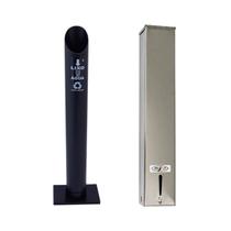 Kit 1 Coletor Individual Água PVC + 1 Dispenser Quadrado Água 200ml Inox