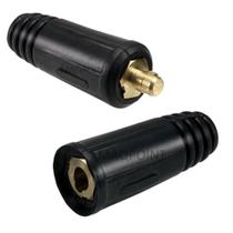 Kit - 1 Conector Engate Rápido 13mm Macho Para Cabo + 1 Conector Engate Rápido 13mm Fêmea Para Cabo