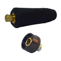 Kit - 1 Conector Engate Rápido para Inversora de Solda 9mm Macho Para Cabo + 1 Conector Engate Rápido 9mm para Painel Kit - 1 Conector Engate Rápido para Inversora de Solda 9mm Macho Para Cabo + 1 Conector Engate Rápido 9mm para Painel