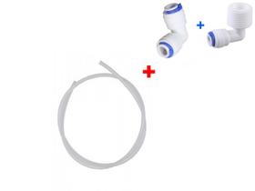 KIT 1 Cotovelo L 1/2x1/4, Cotovelo 1/4x1/4 5mt mangueira 1/4 KIT 1 Cotovelo L 1/2x1/4, Cotovelo 1/4x1/4 5mt mangueira 1/4