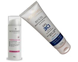 kit 1 creme Hidraskin dia e 1 protetor Biogel 30 Biodermis