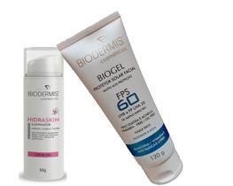 kit 1 creme Hidraskin dia e 1 protetor Biogel 60 Biodermis