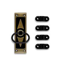 Kit 1 Cremona Retangular F.L.O + 1 Vara Preta Ovalada 1,2m