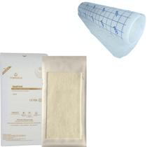 Kit 1 Curativo Alginato Calcio Sodio + 1m Filme Transparente