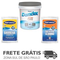 Kit 1 Dicloro Premium 56% 10KG + Barrilha + Sulfato Domclor