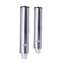 Kit 1 Dispenser Redondo 50ml Inox + 1 Dispenser Redondo 300ml Inox