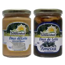 Kit 1 Doce de Leite Mineiro Puro + 1 com Ameixa 420g - Fazenda Sonnenhof