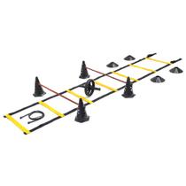 Kit 1 Escada 4 Cones C/Barreiras 4 Chapéus 1 Corda Roda