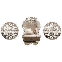 Kit 1 Espelho Decorativo Veneziano 38.88 E 2 Mandalas 38.118 Kit 1 Espelho Decorativo Veneziano 38.88 E 2 Mandalas 38.118