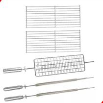 Kit 1 Espeto Grelha 2 Espadas 2 Auxiliares infinity grill
