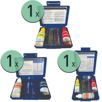 Kit 1 Estojo Cloro PH + 1 estojo Alcalinidade + 1 estojo 3 em 1