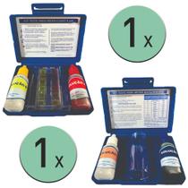 Kit 1 Estojo Teste Medição Cloro PH + 1 Estojo Alcalinidade