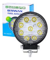 Kit 1 Farol Milha Auxiliar 9 Led Agrícola Offroad 27w Briwax Kit 1 Farol Milha Auxiliar 9 Led Agrícola Offroad 27w Briwax