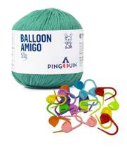 Kit 1 Fio Balloon Amigo - Pingouin + 10 unidades de marcadores de ponto cadeado