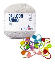 Kit 1 Fio Balloon Amigo - Pingouin + 10 unidades de marcadores de ponto cadeado