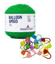 Kit 1 Fio Balloon Amigo - Pingouin + 10 unidades de marcadores de ponto cadeado