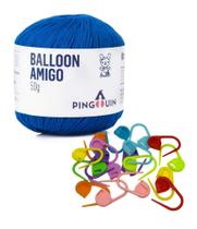 Kit 1 Fio Balloon Amigo - Pingouin + 10 unidades de marcadores de ponto cadeado