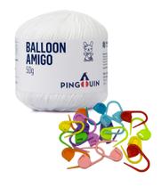 Kit 1 Fio Balloon Amigo - Pingouin + 10 unidades de marcadores de ponto cadeado