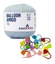 Kit 1 Fio Balloon Amigo - Pingouin + 10 unidades de marcadores de ponto cadeado