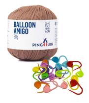 Kit 1 Fio Balloon Amigo - Pingouin + 10 unidades de marcadores de ponto cadeado