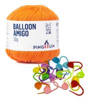 Kit 1 Fio Balloon Amigo - Pingouin + 10 unidades de marcadores de ponto cadeado