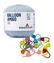 Kit 1 Fio Balloon Amigo - Pingouin + 10 unidades de marcadores de ponto cadeado