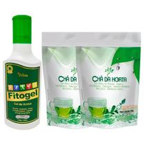 Kit 1 Fitogel Gel de Arnica Bélia + 2 Chá da Horta Misto Organza Alimento Saco