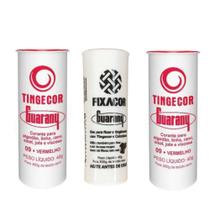 Kit 1 Fixacor + 2 Corante Tecidos Tinge Cor Guarany