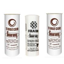 Kit 1 Fixacor + 2 Corante Tecidos Tinge Cor Guarany