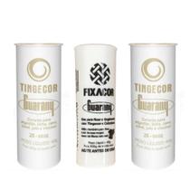 Kit 1 Fixacor + 2 Corante Tecidos Tinge Cor Guarany