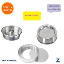 Kit 1 Forma Ballerine Redonda + 1 Forma Fundo Falso + 1 Forma De Bolo Alumínio Superior IF 35 Kit 1 Forma Ballerine Redonda + 1 Forma Fundo Falso + 1 Forma De Bolo Alumínio Superior IF 35