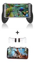 Kit 1 Gamepad Controle + 1 Par Gatilhos R1 L1 Celular Jogo