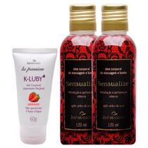 Kit 1 Gel Corporal K-LUBY + 2 Óleo de Massagem Sensualize