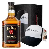 Kit 1 Jim Beam Black Extra Aged 1L + 1 boné personalizado
