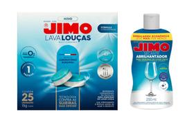 Kit 1 Jimo Lava Louça Multicamadas Pastilha 25x20g + 1 Secante Abrilhantador 250ml Kit 1 Jimo Lava Louça Multicamadas Pastilha 25x20g + 1 Secante Abrilhantador 250ml